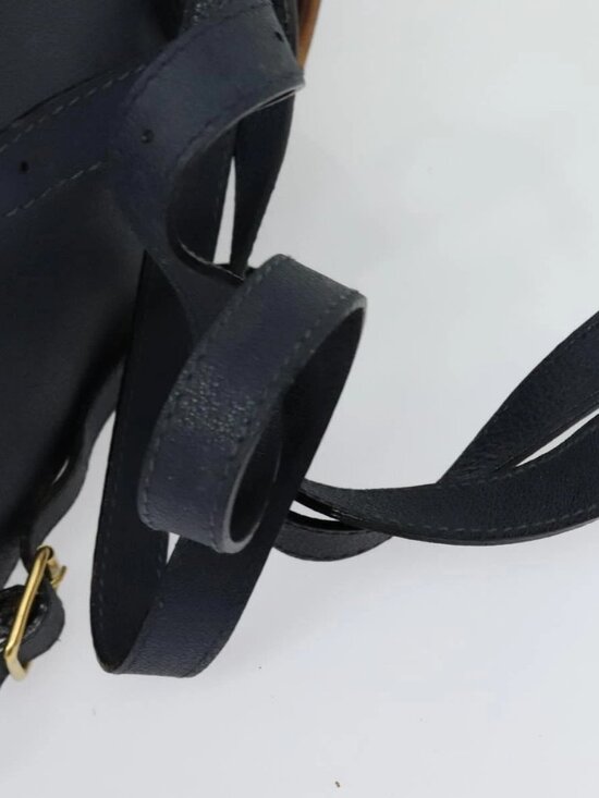 GUCCI Bamboo Backpack Suede Navy Gold 003 2034 0030 Auth ep10733 main image 5